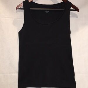Chico’s True Color Tees Ribbed Tank Top Black | Size 1